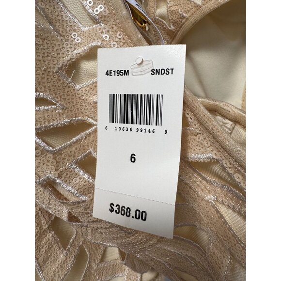 Tadashi Shoji Gold Sequin & Bead Embellished Sleeveless Dress Size 6 NWT - Picture 4 of 16